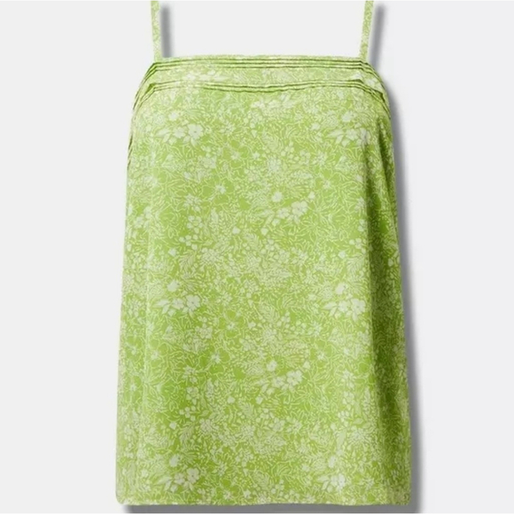 Torrid Chiffon Pintuck Square Neck Floral Cami Size 0X, Large NWOT - Picture 3 of 9